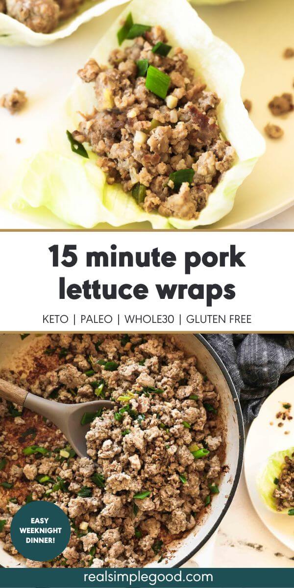15-Minute Keto Lettuce Wraps (Chicken or Pork!)