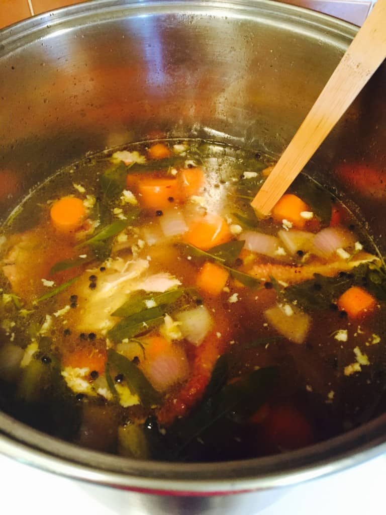 Homemade Chicken stock 4