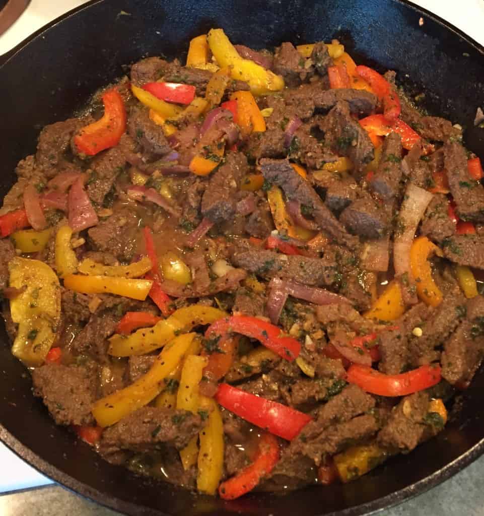 Steak fajitas