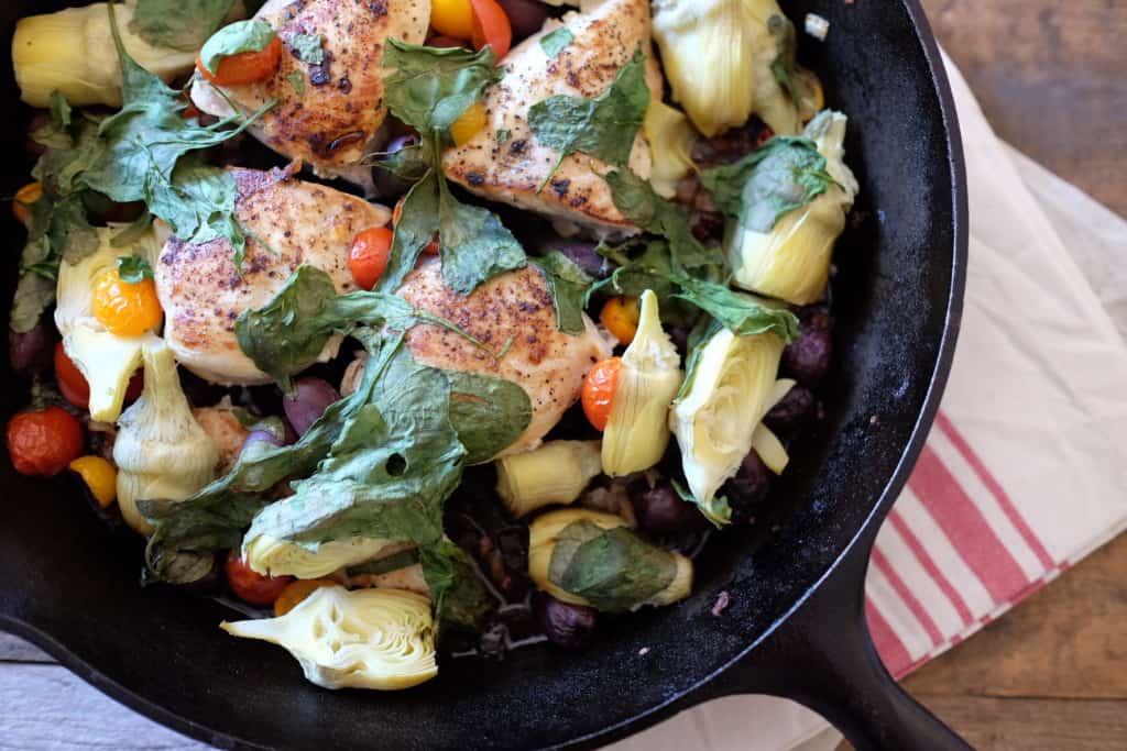 One Pan Mediterranean Chicken Skillet