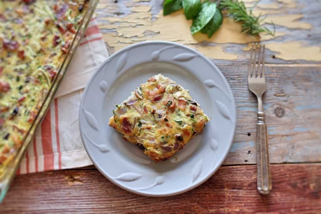 Bacon Sausage and Zucchini Casserole  Paleo  Whole30   Keto  - 30