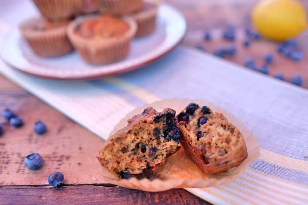 Blueberry lemon zucchini muffins