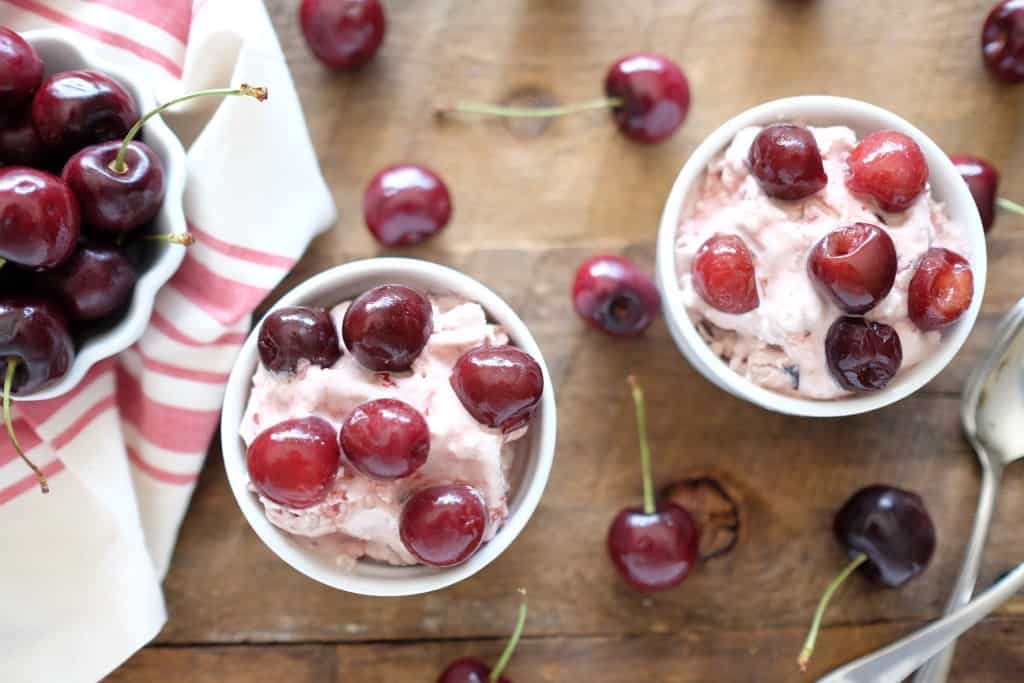 Paleo cherry vanilla ice cream
