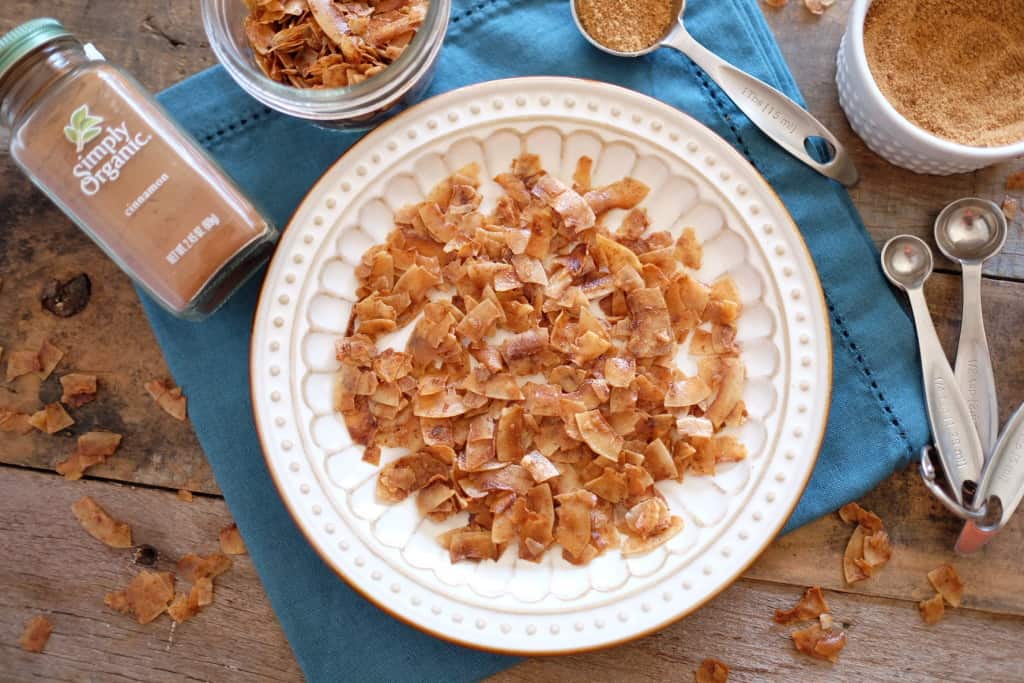 Salty sweet coconut chips