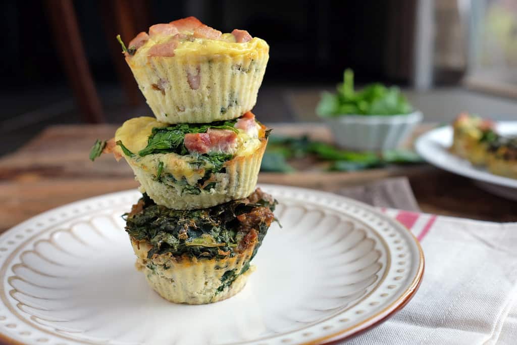 Paleo egg muffins stacked