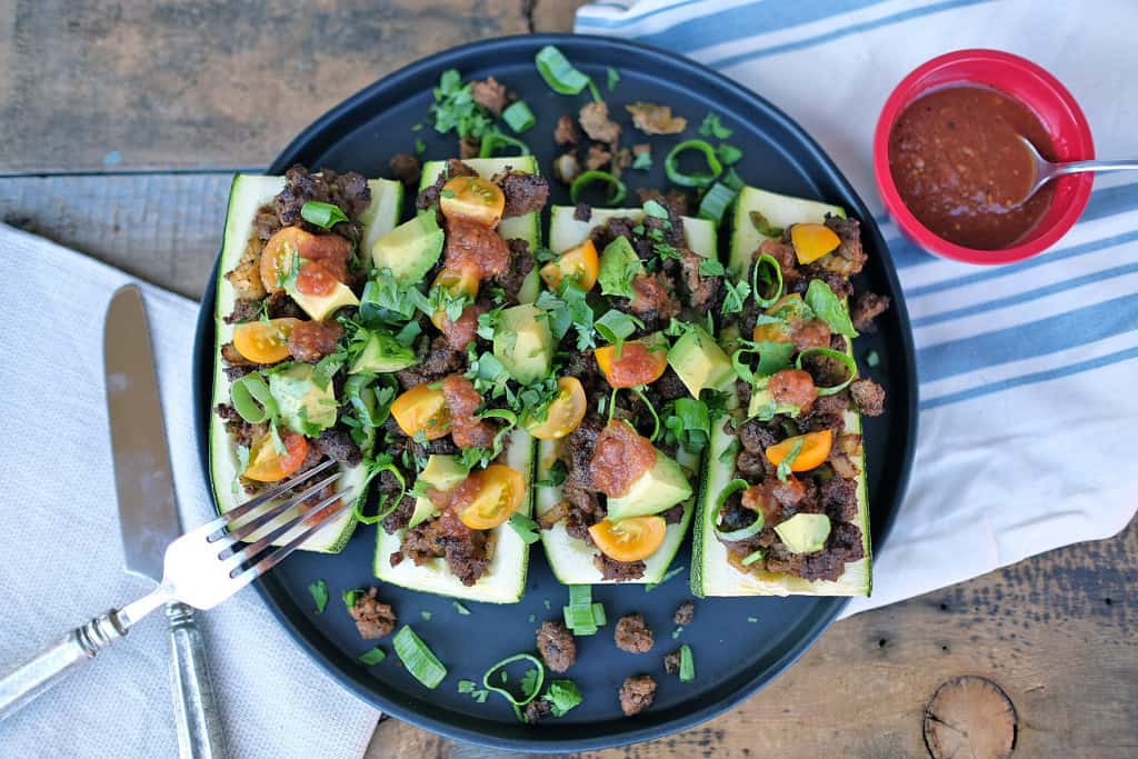 Taco Zucchini Boats  Paleo  Whole30   Keto  - 80