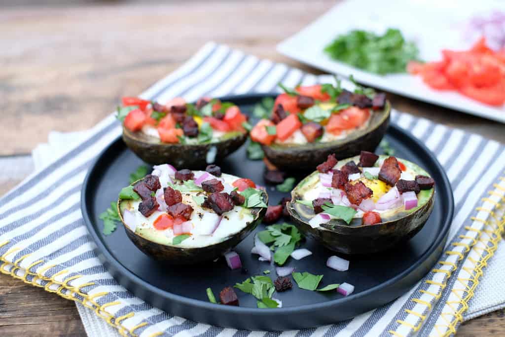 Baked Avocado with Eggs and Bacon two