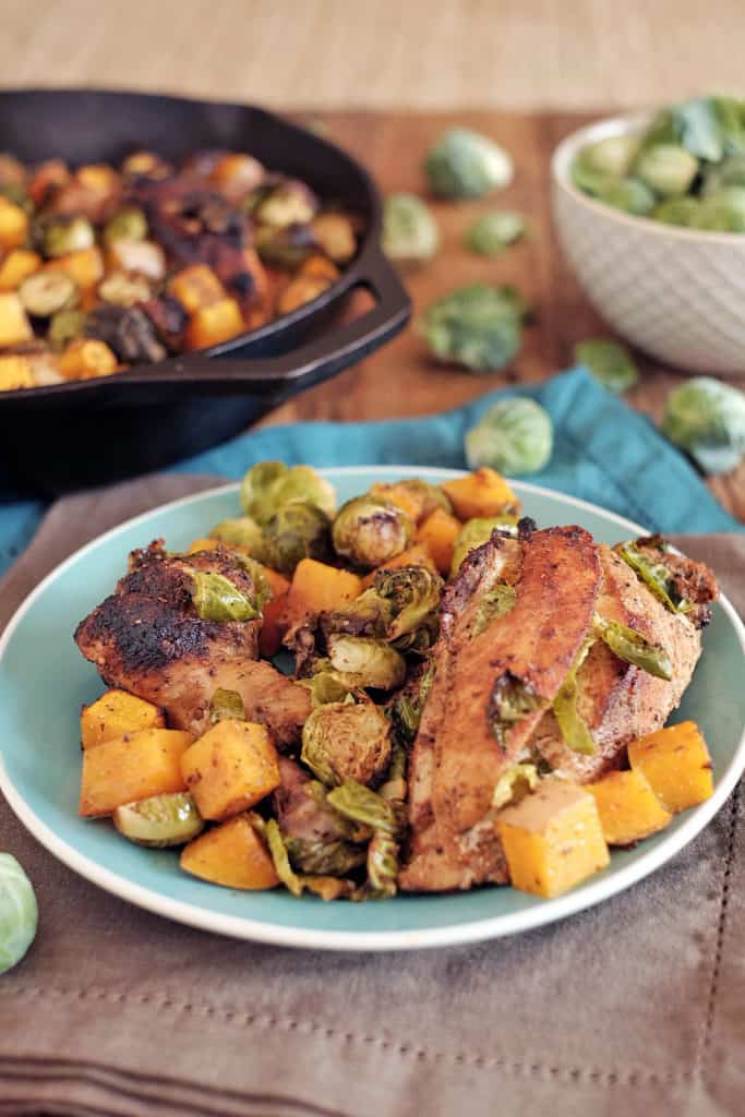 Chicken-skillet-with-brussels-and-squash