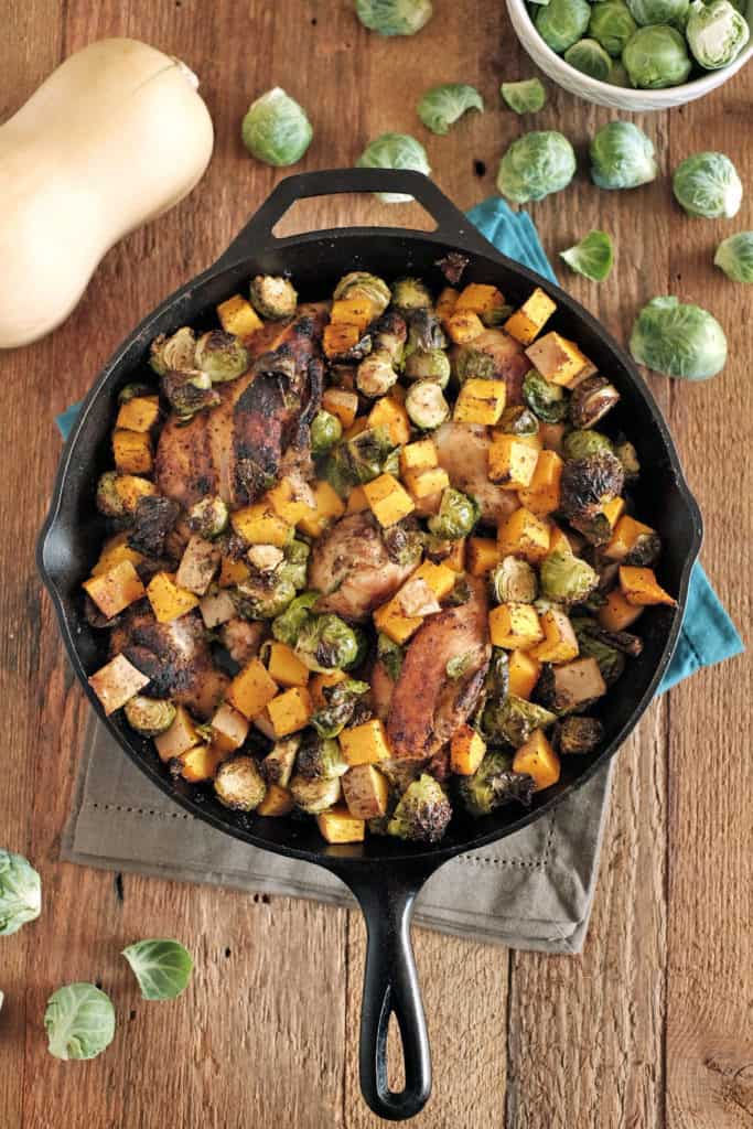Chicken-skillet-with-brussels-and-squash-four
