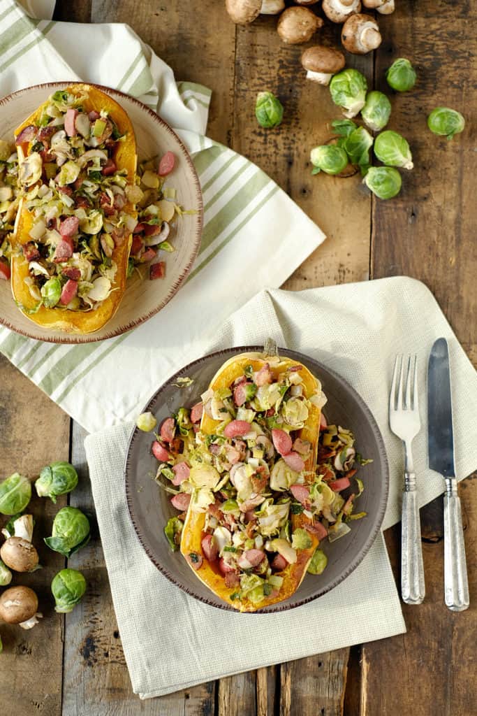 Stuffed delicata squash