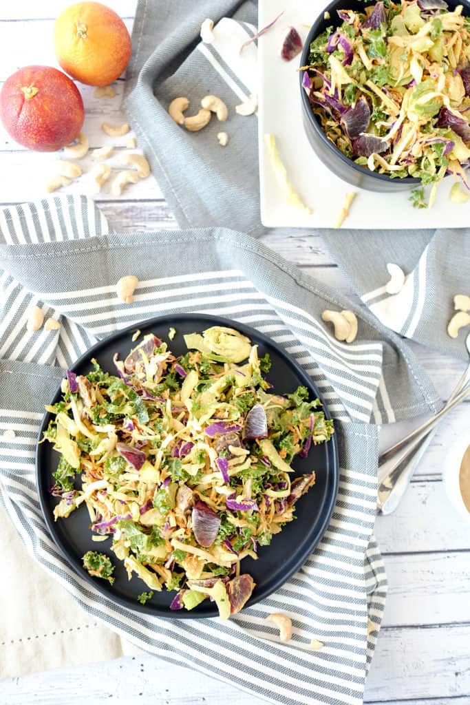Cabbage salad with creamy cashew dressing two