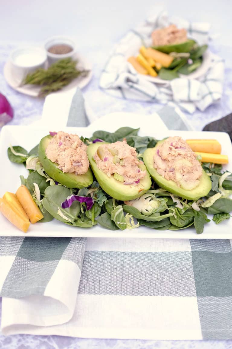 Chicken Salad Stuffed Avocados (Paleo, Whole30 + Dairy-Free) - Real ...