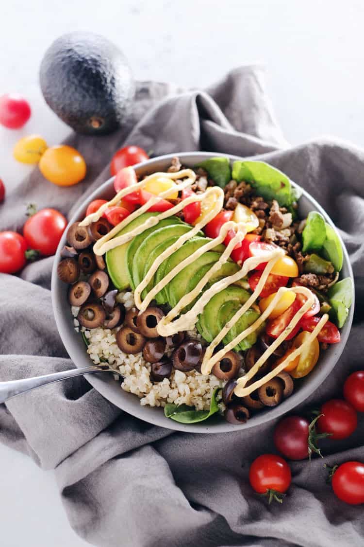 Ground Beef Taco Bowl Recipe (Paleo, Whole30 + GF)