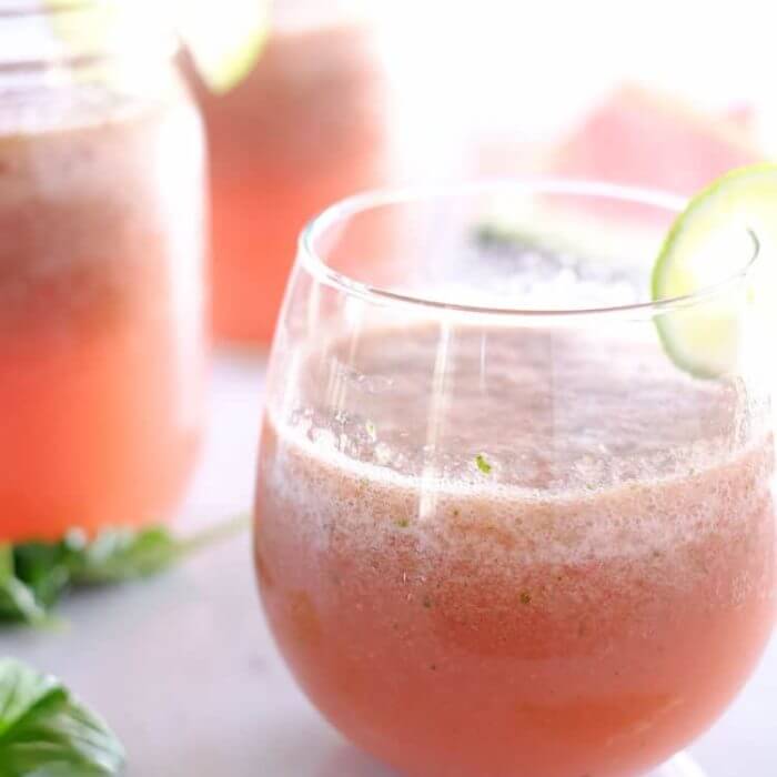 Strawberry Basil Watermelon Agua Fresca Refined Sugar Free