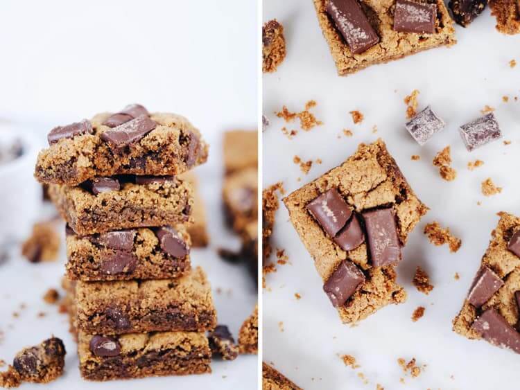 The best treats are ones ready to enjoy with minimal time and effort, which is exactly what these gluten and dairy-free chocolate chip cookie bars are! Paleo, Gluten-Free + Dairy-Free. | realsimplegood.com