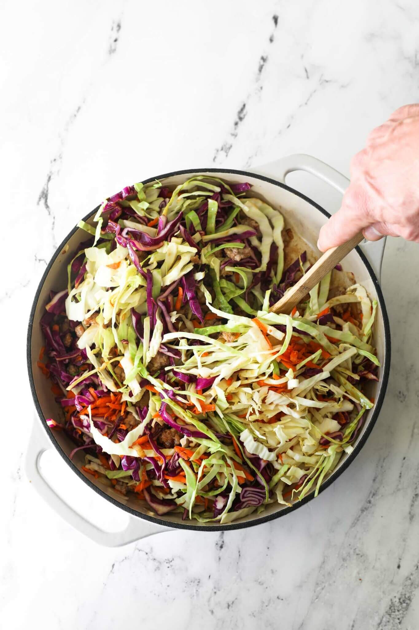 25Minute Ground Pork and Cabbage Skillet Real Simple Good