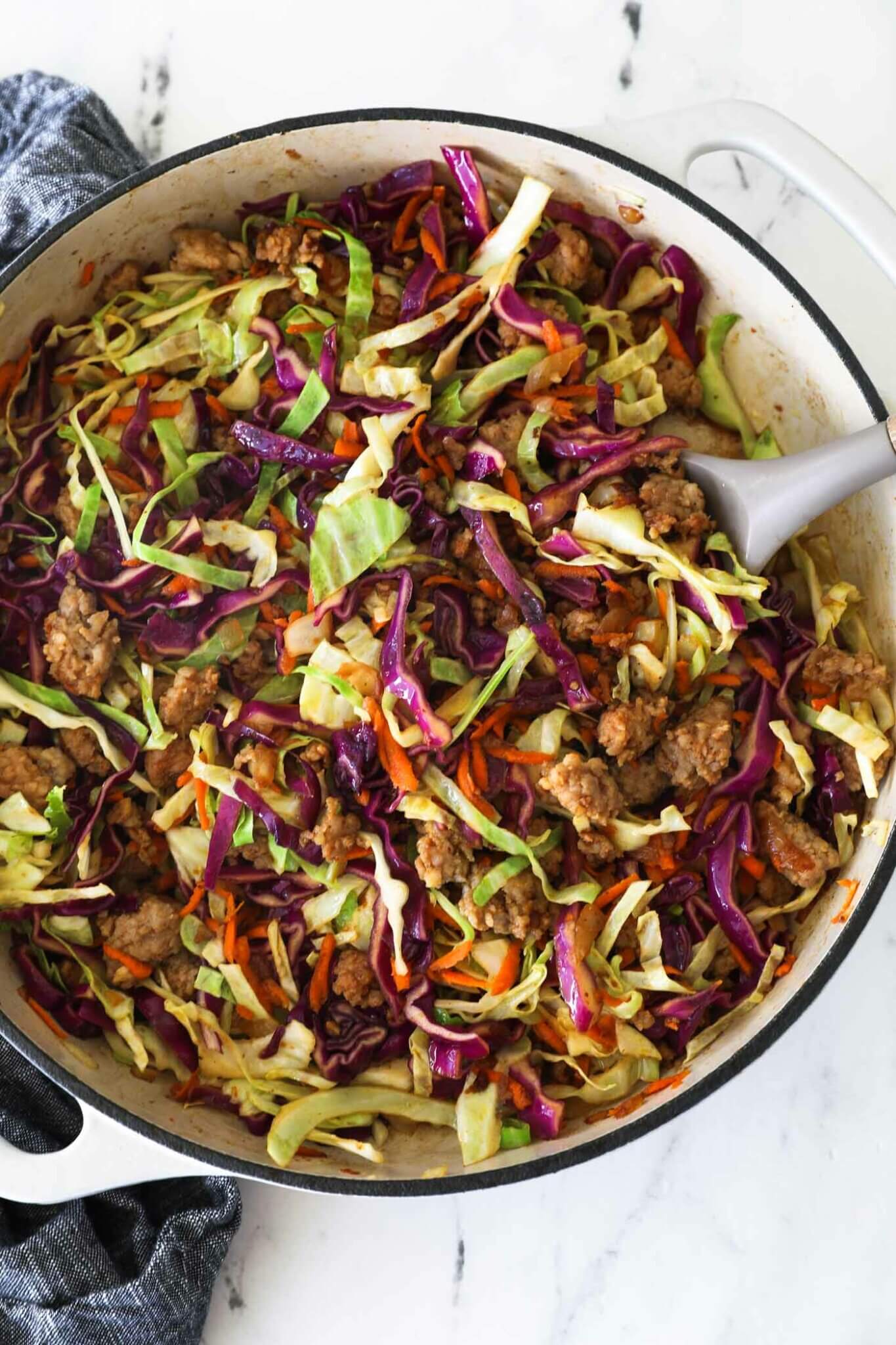 25Minute Ground Pork and Cabbage Skillet Real Simple Good