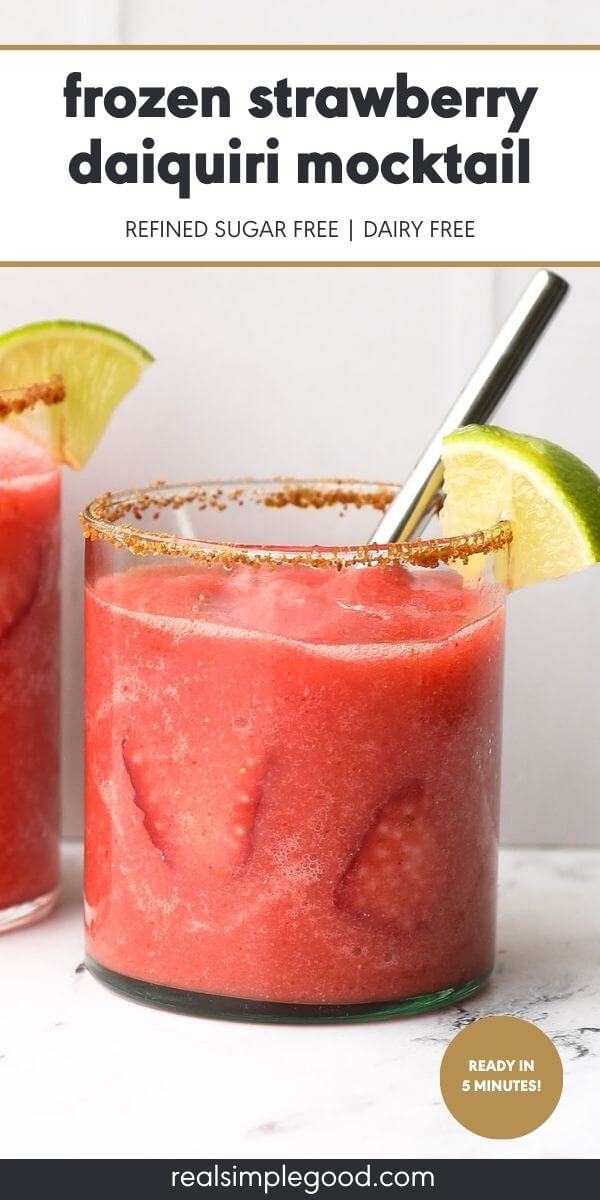 5-Minute Frozen Strawberry Daiquiri Mocktail