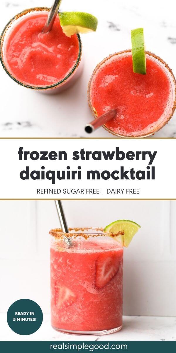 5-Minute Frozen Strawberry Daiquiri Mocktail