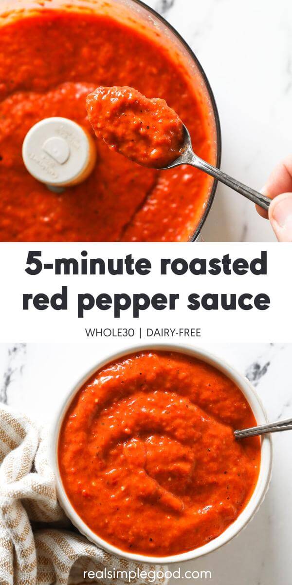 5-Minute Roasted Red Pepper Sauce (Dairy-Free)