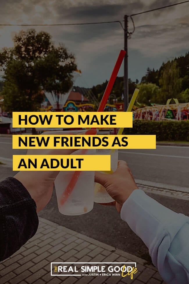 Image of two hands and drinks with text overlay - 5 tips: how to make new friends as an adult 