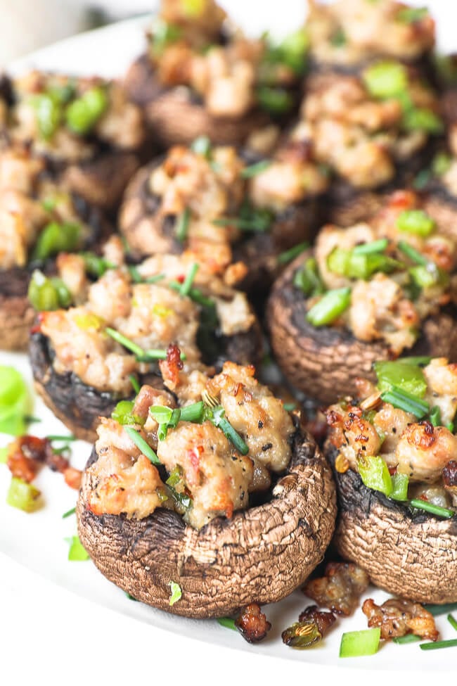 Easy 5 Ingredient Keto Stuffed Mushrooms - 85