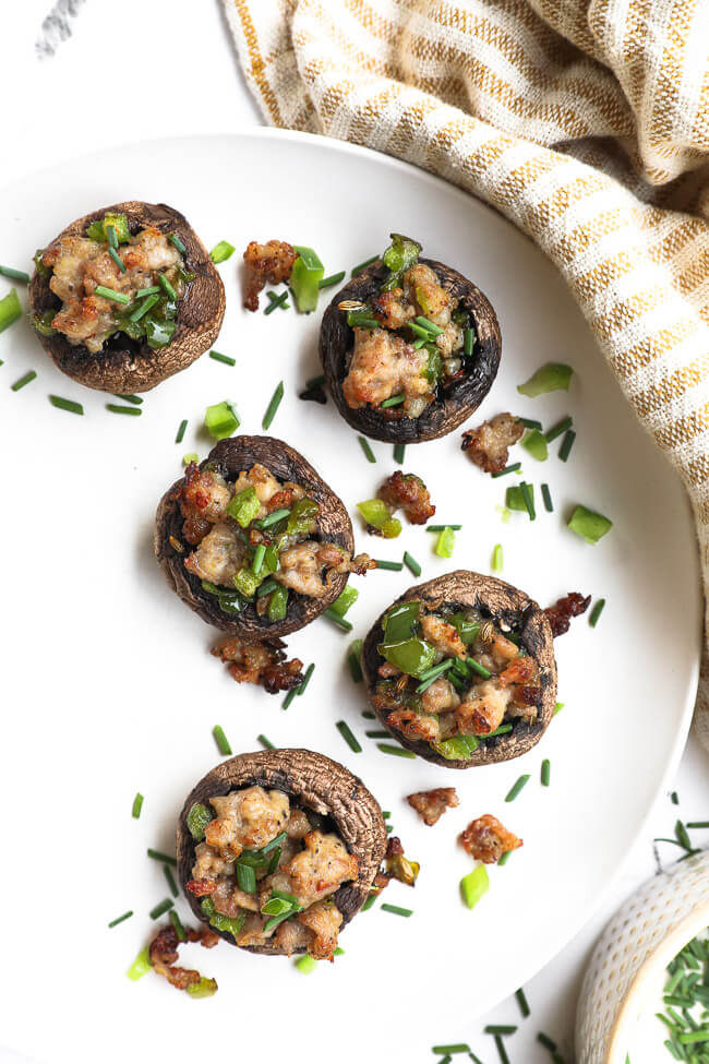 Easy 5 Ingredient Keto Stuffed Mushrooms - 52