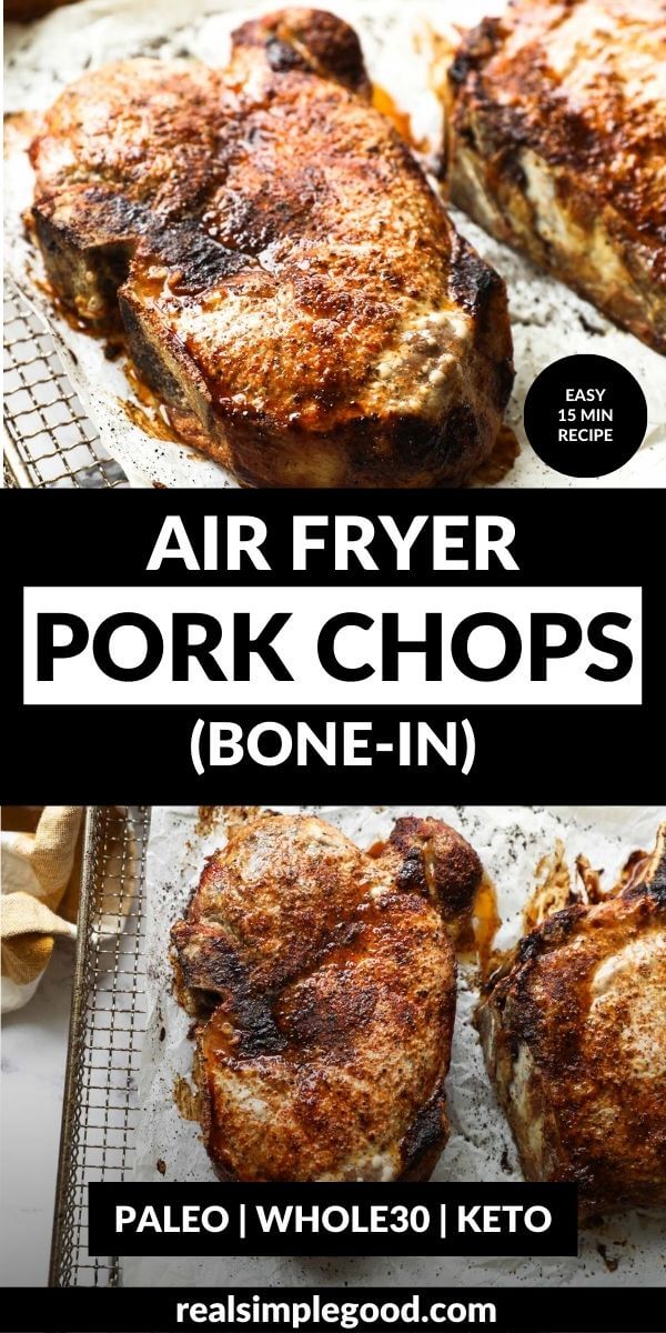 Juicy Air Fryer Bone In Pork Chops - 3