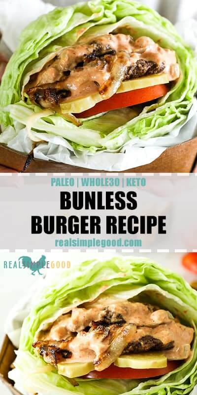 Loaded Bunless Burger (Low-Carb Lettuce Burger)