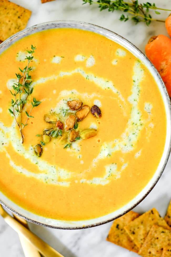 Carrot Ginger Soup  Vegan  Paleo   Whole30  Instant Pot - 30