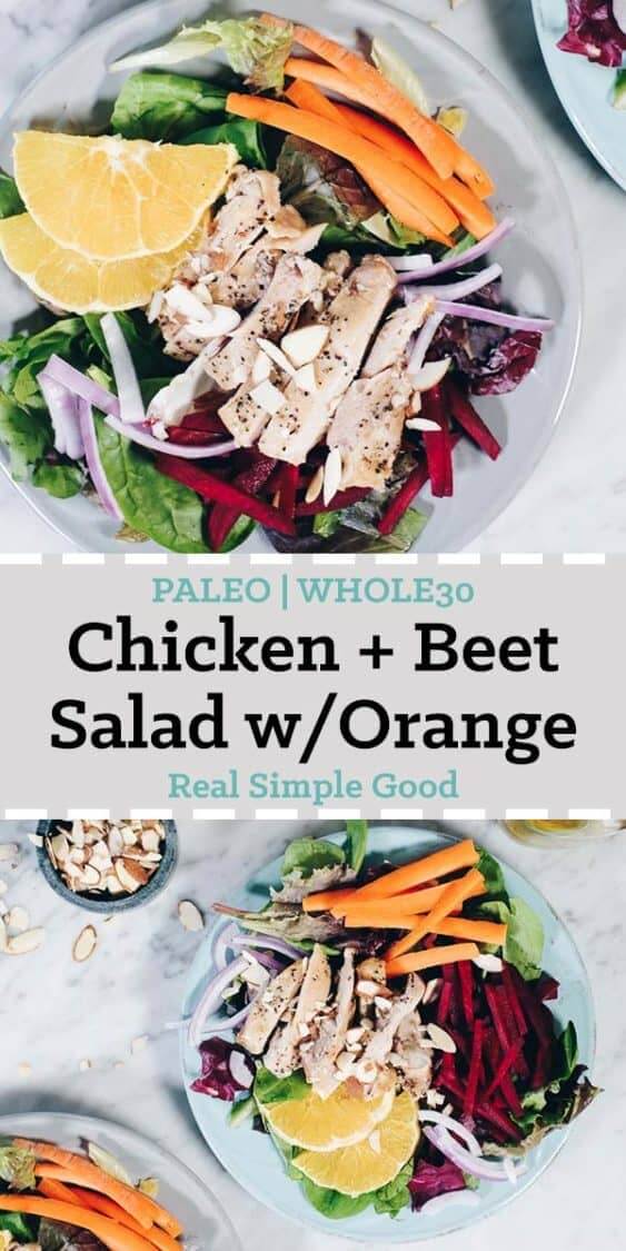 Chicken and Beet Salad with Orange  Paleo   Whole30  - 74