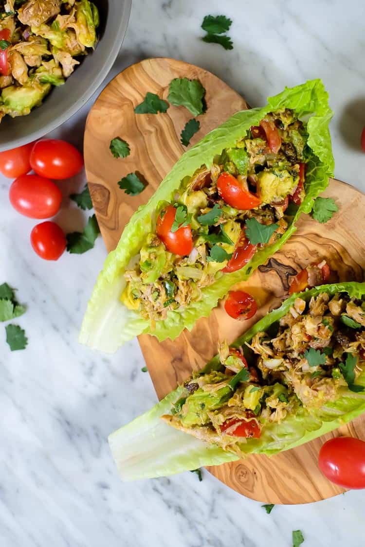 Chicken Avocado Salad with Bacon  Paleo  Whole30   Keto  - 80