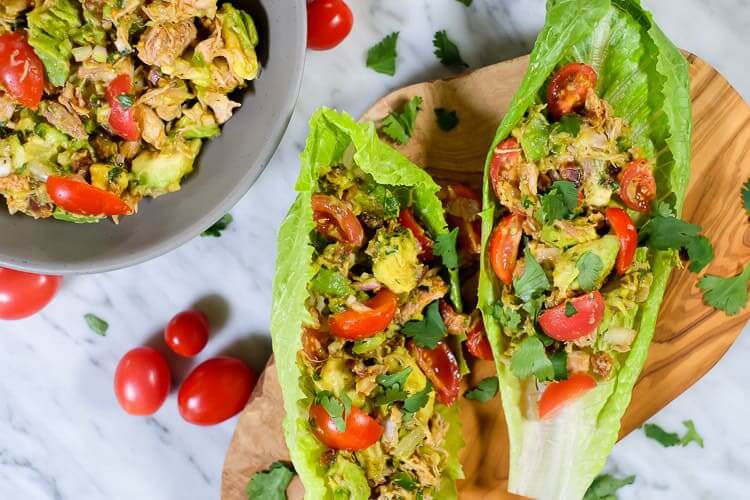 Chicken Avocado Salad with Bacon  Paleo  Whole30   Keto  - 54