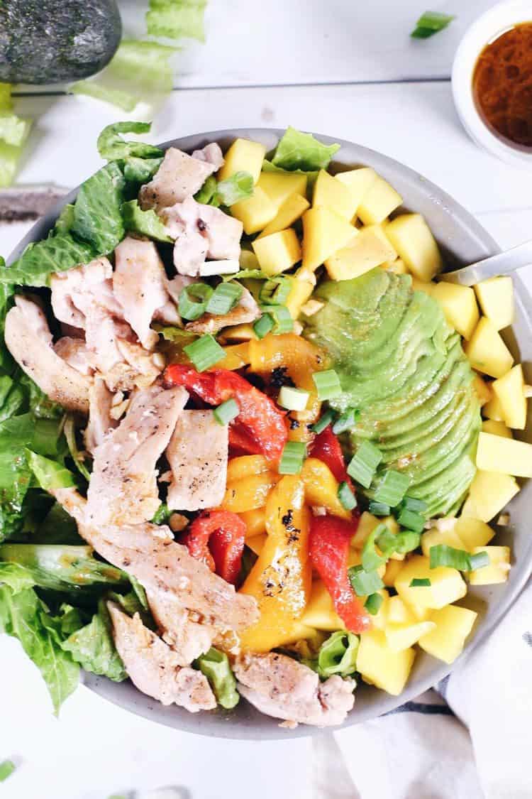 The struggle is real when it comes to getting stuck in a salad rut. This chili lime chicken salad will have you loving salads again! Paleo, Gluten-Free, Dairy-Free + Refined Sugar-Free. | realsimplegood.com