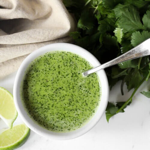 Fresh Cilantro Lime Sauce for Tacos & More!