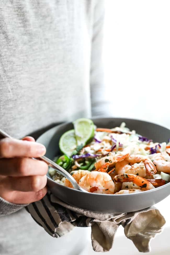 Cilantro Lime Shrimp Bowls  Paleo  Whole30   Keto  - 20