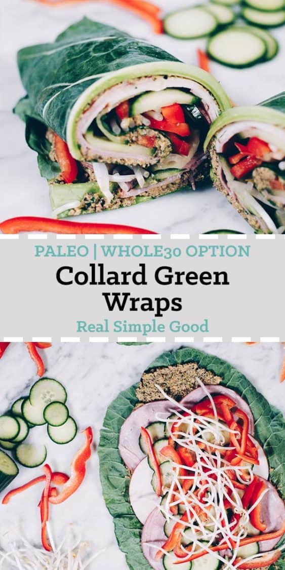 We love a tasty wrap recipe, and especially one that is both flavorful and filling. These turkey collard green wraps are exactly that - super delicious and satisfying, too! They are Paleo with options to make them Whole30 compliant too! #paleo #whole30 #easyrecipe | realsimplegood.com