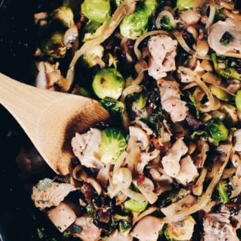 Creamy Bacon Chicken and Brussels Sprouts Skillet  Paleo   Whole30  - 28