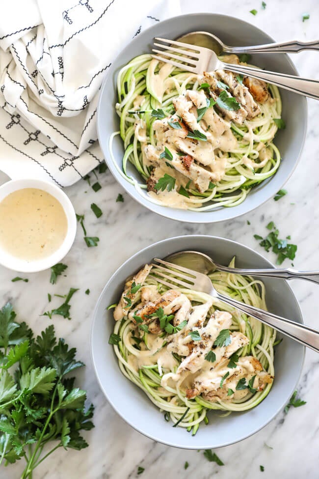 Creamy Chicken Alfredo  Paleo  Whole30   Dairy free  - 80