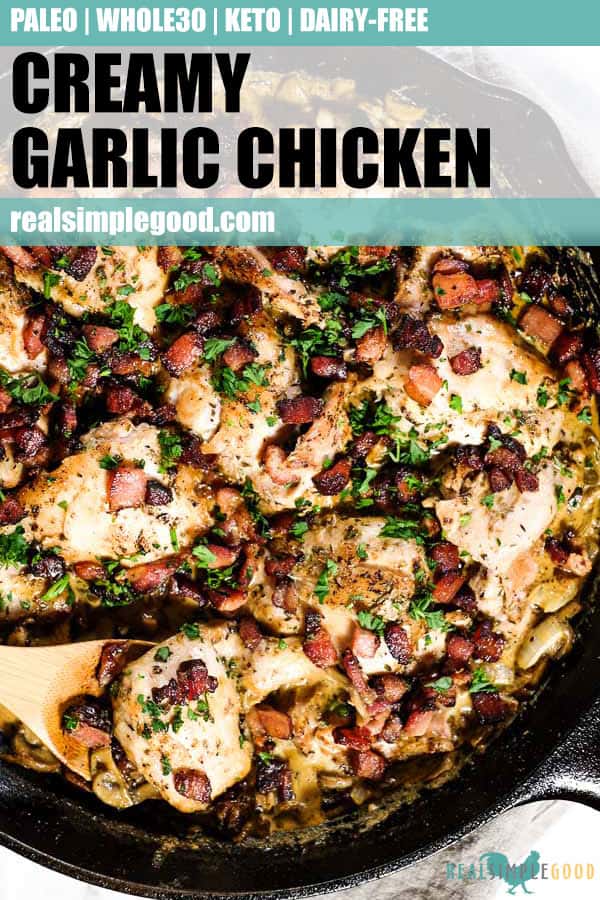 Stovetop Creamy Garlic Chicken Thighs  Dairy Free  - 86