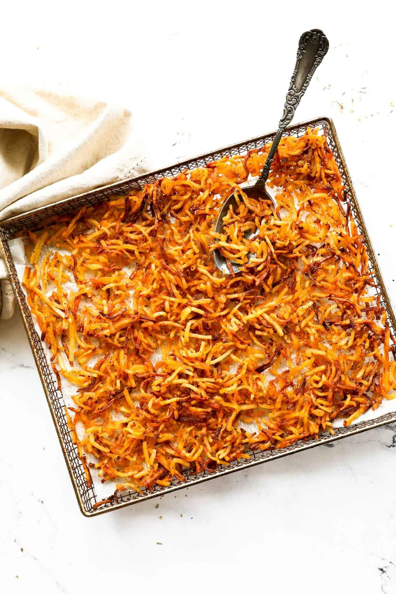 Crispy Air Fryer Shredded Hash Browns (From Frozen) Real Simple Good