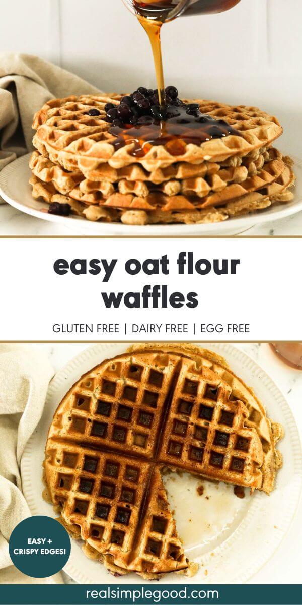 Crispy Gluten Free Oat Flour Waffles  Egg Free   - 58