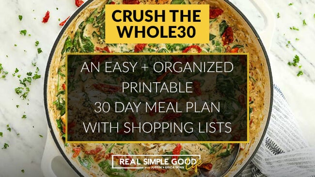 Printable Whole30 Meal Plan (Shopping lists & easy recipes) - Sustainable  Cooks