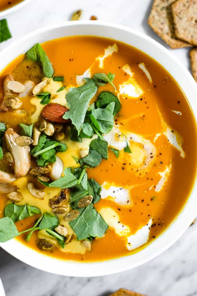 Curried Butternut Squash Soup  Paleo  Whole30   Vegan  - 40