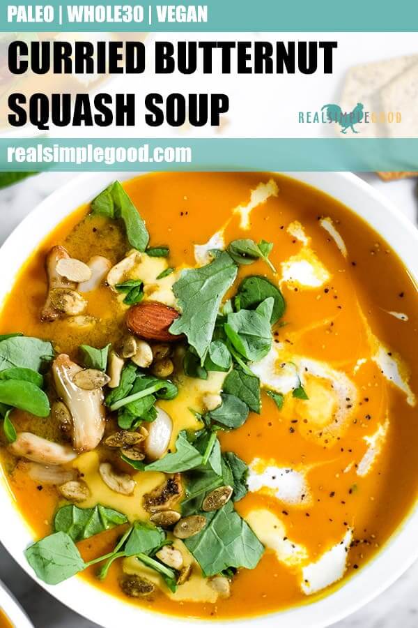 Curried Butternut Squash Soup  Paleo  Whole30   Vegan  - 39