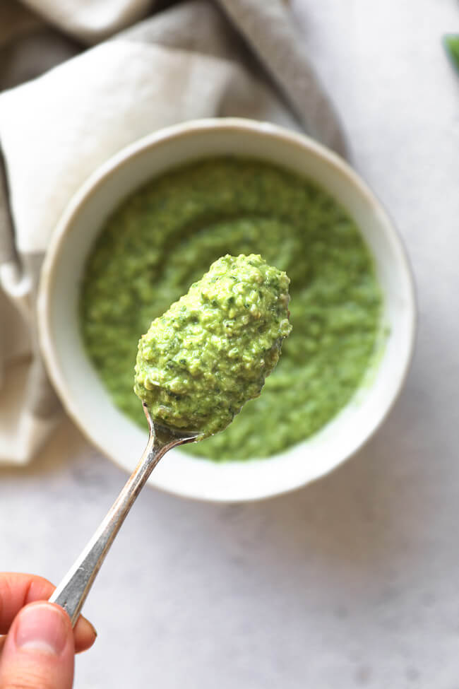 Dairy Free and Nut Free Pesto Sauce - 22