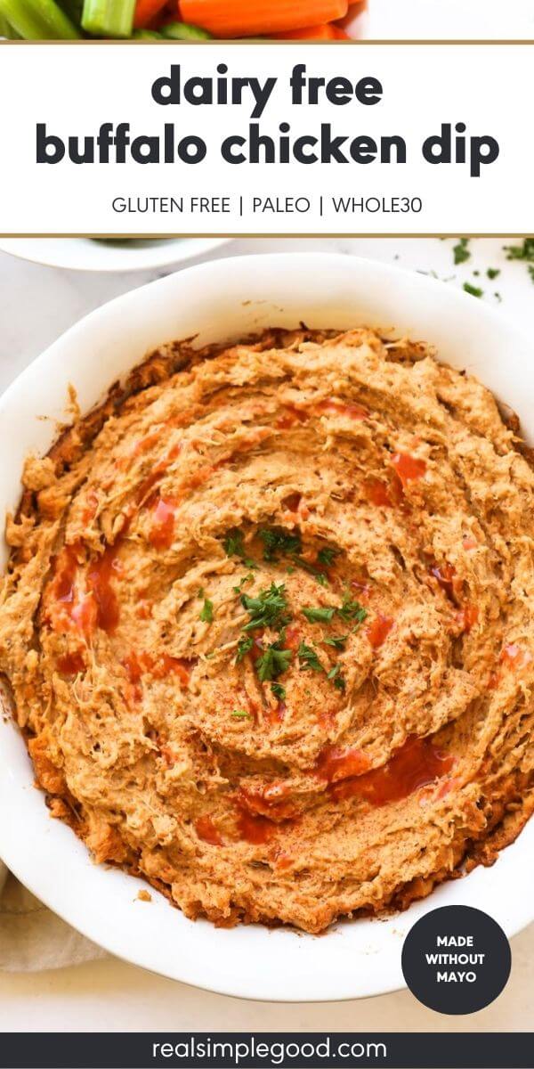 Dairy-Free Buffalo Chicken Dip (No Mayo)