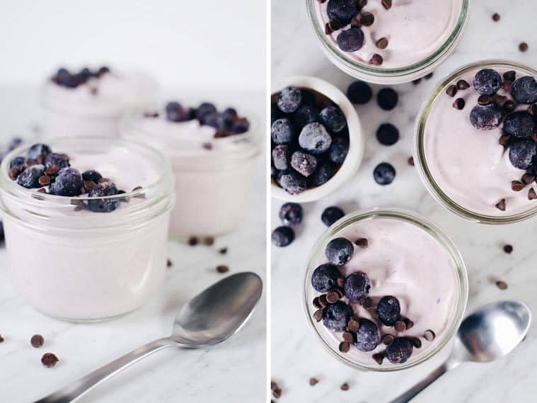 This easy berry mousse is perfect example of a sweet treat that I love that is dairy-free and has no added sugar, just the natural sugar from berries used. Only 10 minutes of active prep time. Paleo, Dairy-Free + No Added Sugar. | realsimplegood.com