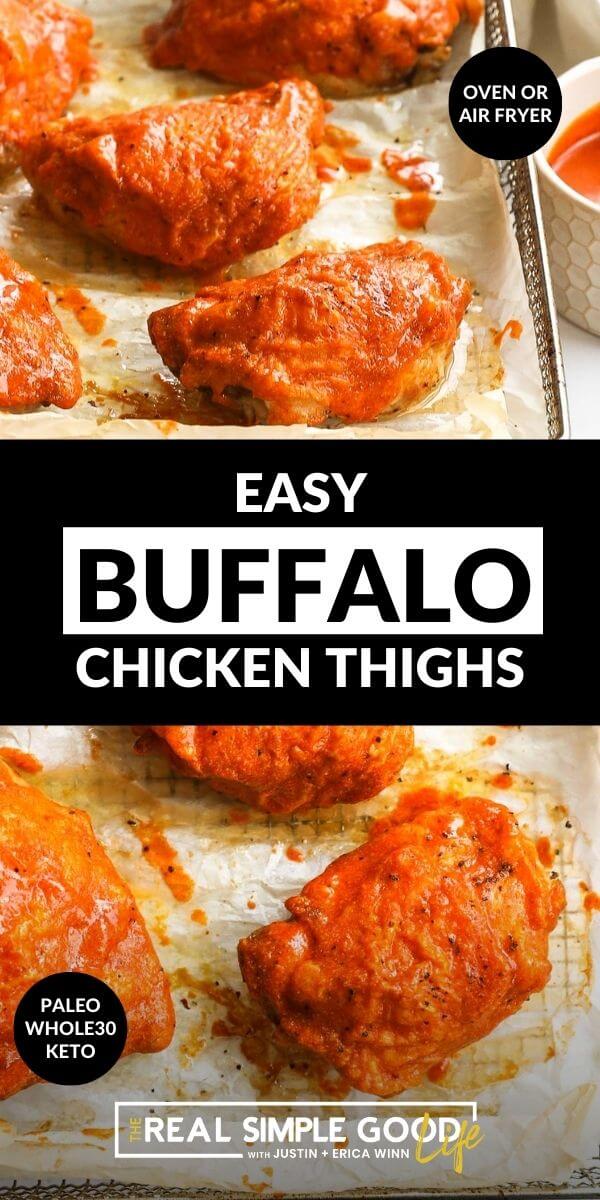 Easy Buffalo Chicken Thighs (Oven or Air Fryer)