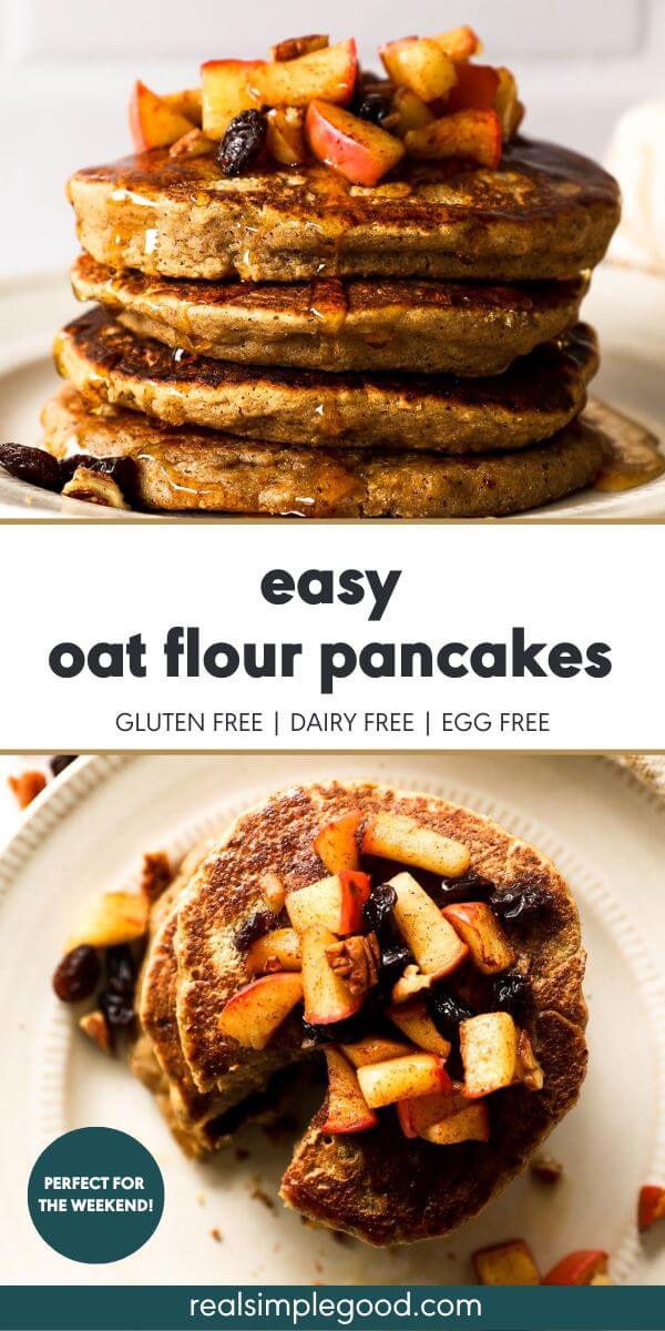 Thick & Fluffy Oat Flour Pancakes (Egg-Free)